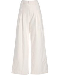 Third Form - Fusion Pleated Cotton Wide-Leg Pants - Lyst
