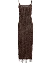 Cult Gaia - Ola Beaded Metallic-Knit Midi Dress - Lyst