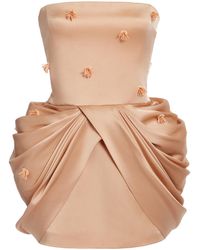 Stella McCartney - Bead-embellished Satin Bustier Mini Dress - Lyst