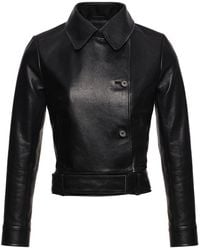 Magda Butrym - High Neck Sheep Leather Jacket - Lyst