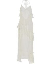 Siedres - Exclusive Ruffled Lace Maxi Dress - Lyst