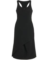 Courreges - Infinity Pleats Crepe Midi Dress - Lyst