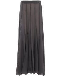 Chloé - Organic Silk Mousseline Maxi Skirt - Lyst