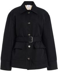 Adam Lippes - Belted Cotton-Twill Barn Jacket - Lyst