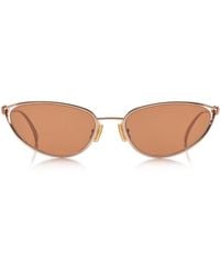 Bottega Veneta - Knot Cat-eye Metal Sunglasses - Lyst