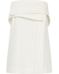 St. Agni - Strapless Cotton-Blend Wrap Top - Lyst