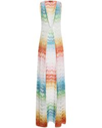 Missoni - Metallic-Knit Maxi Cover-Up Dress - Lyst