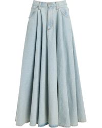 Agolde - Otto Denim Maxi Skirt - Lyst