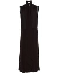 Michael Kors - Scarf-Detailed Silk Georgette Midi Shirt Dress - Lyst