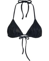 Ziah - Embroidered Triangle Bikini Top - Lyst