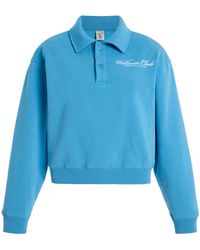 Sporty & Rich - Wellness Club Cotton Polo Sweatshirt - Lyst