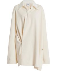 Courreges - Twisted Cotton-blend Polo Bodysuit - Lyst