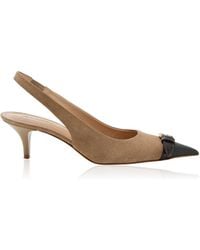 JW Anderson - Buckled Suede Slingback Pumps - Lyst