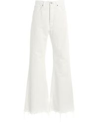 FRAME - The Lax Frayed Rigid High-Rise Flared Jeans - Lyst