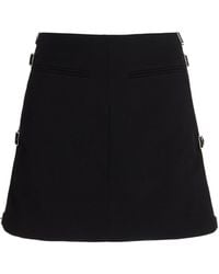 Courreges - Sangle Wool Mini Skirt - Lyst