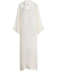 Lisa Marie Fernandez - Linen-Blend Maxi Tunic Caftan - Lyst