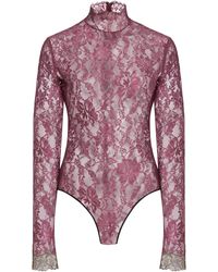 Valentino Garavani - Jersey Lace Bodysuit - Lyst