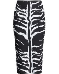 Alaïa - Zebra-print Pencil Skirt - Lyst