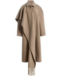 OSSOU - Canyon Draped Wool-blend Coat - Lyst