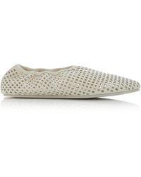 St. Agni - Perforated Leather Ballet Flats - Lyst