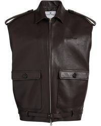 Courreges - Sleeveless Leather Jacket - Lyst