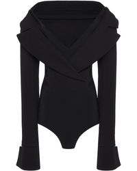 A.W.A.K.E. MODE - Tailored Off-the-shoulder Crepe Bodysuit - Lyst