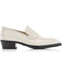 Jimmy Choo - Wilder Eel-Embossed Leather Loafers - Lyst