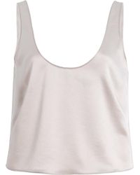 Leset - Barb Scoop Satin Tank Top - Lyst