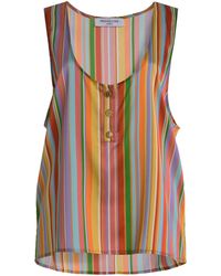 Franchise - Exclusive La Isla Poppy Silk Satin Tank Top - Lyst