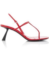 KHAITE - Linden Patent Leather Sandals - Lyst