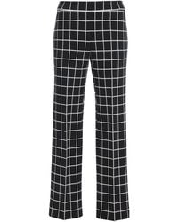 High Sport - Louis Windowpane Cotton-Blend Knit Cropped Pants - Lyst
