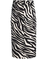 Franchise - Tina Zebra Print Cotton Skirt - Lyst
