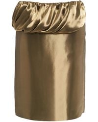 Ferragamo - Metallic Lamé Midi Skirt - Lyst