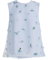Jonathan Simkhai - Celia Embellished Silk Top - Lyst