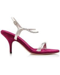 Chloé - Crystal-Embellished Leather Sandals - Lyst