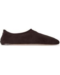 The Row - Stellene Suede Slippers - Lyst