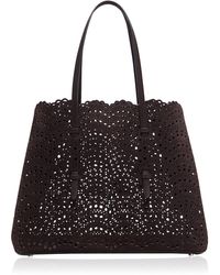 Alaïa - Mina 37 Nubuck Leather Shoulder Bag - Lyst