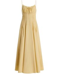 STAUD - Margi Ruffled Cotton-Blend Maxi Dress - Lyst