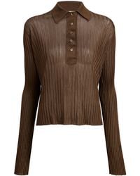 KHAITE - Vin Ribbed Sheer Top - Lyst