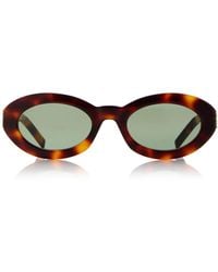 Saint Laurent - Round-frame Acetate Sunglasses - Lyst