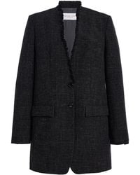 Michael Kors - Frayed Wool-Linen Blazer - Lyst