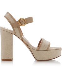 Gianvito Rossi - Milos Canvas Platform Sandals - Lyst