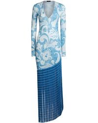 Etro - Fringed Metallic Knit Maxi Dress - Lyst