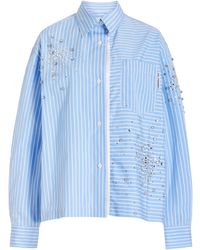 DES_PHEMMES - Cotton Jacquard Floral Shirt - Lyst