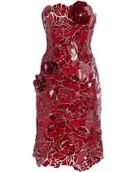 Oscar de la Renta - Mosaic-Embellished Tulle Mini Dress - Lyst
