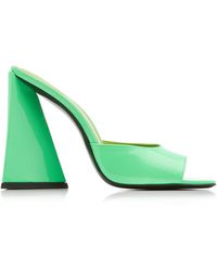 the attico devon patent leather mules