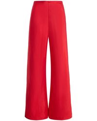 STAUD - Stroll Silk Wide-Leg Pants - Lyst
