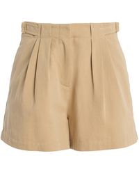 Ulla Johnson - Kira Pleated Cotton Mini Shorts - Lyst