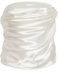 Third Form - Disposition Strapless Draped Satin Top - Lyst