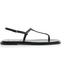 TOTEME - T-Strap Leather Sandals - Lyst